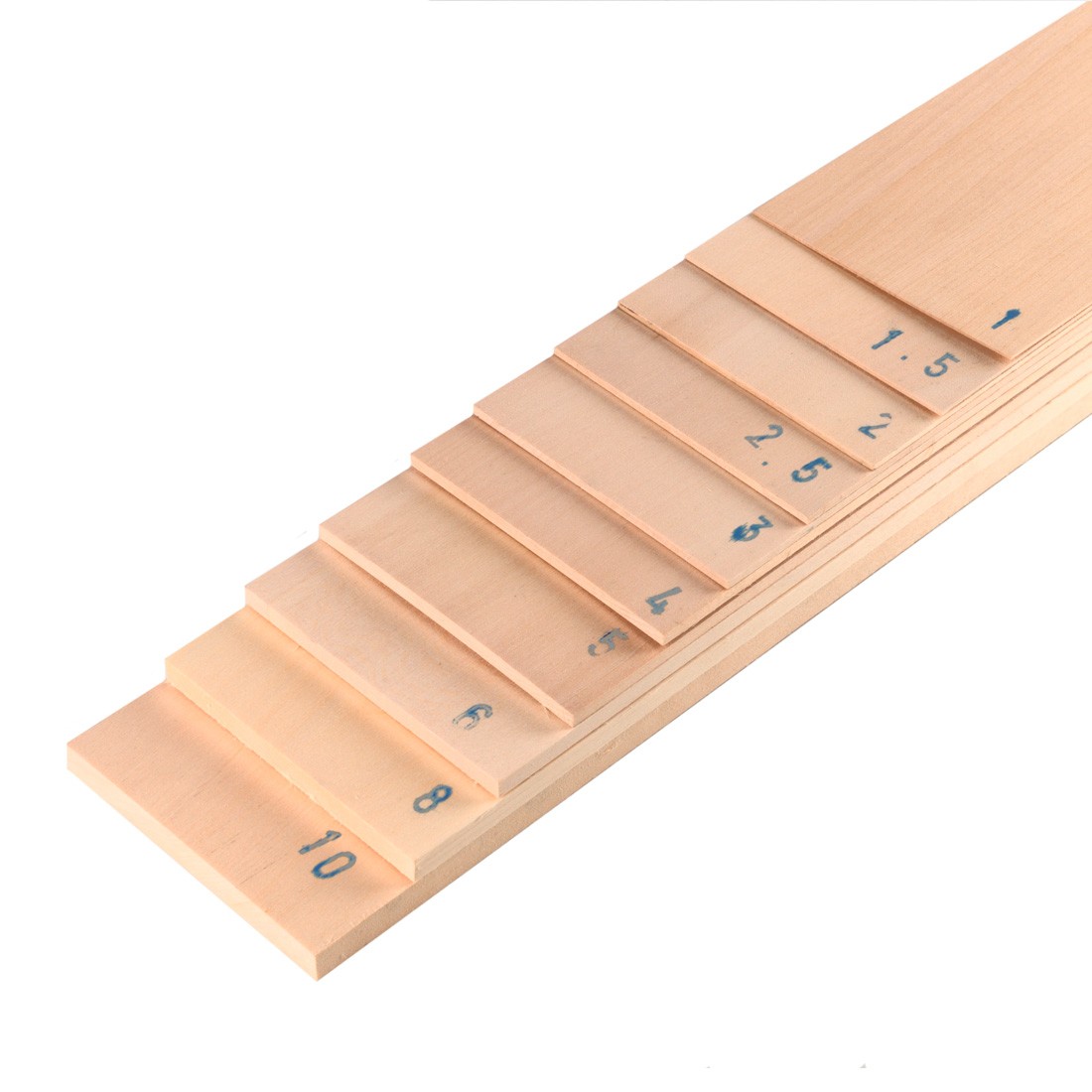 Tableta de madera de leña mm.10x100x1000