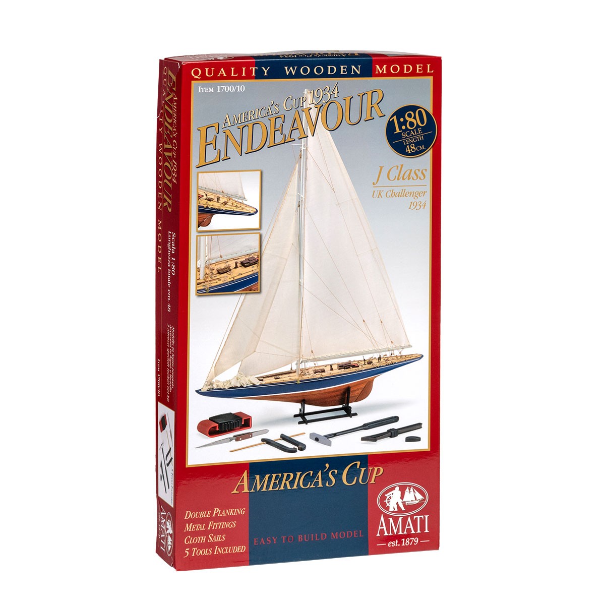 Amati Models - Endeavour Kit in Wood with 5 Tools - America's Cup